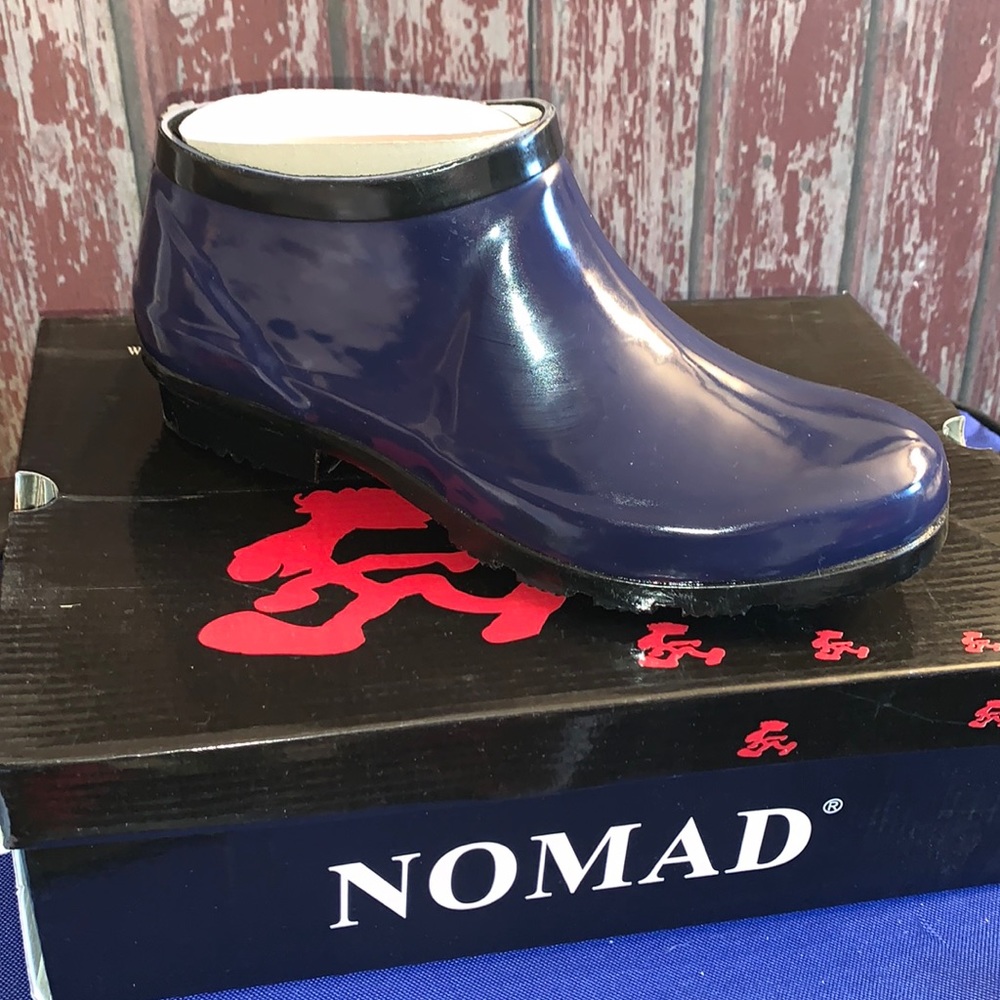 Navy Drip Rain Boot
